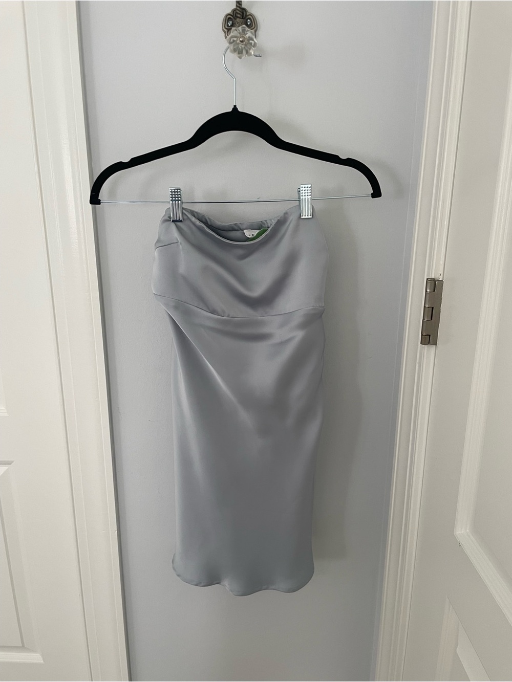 Lelis Collection Strapless Satin Slip Dress in Light Blue